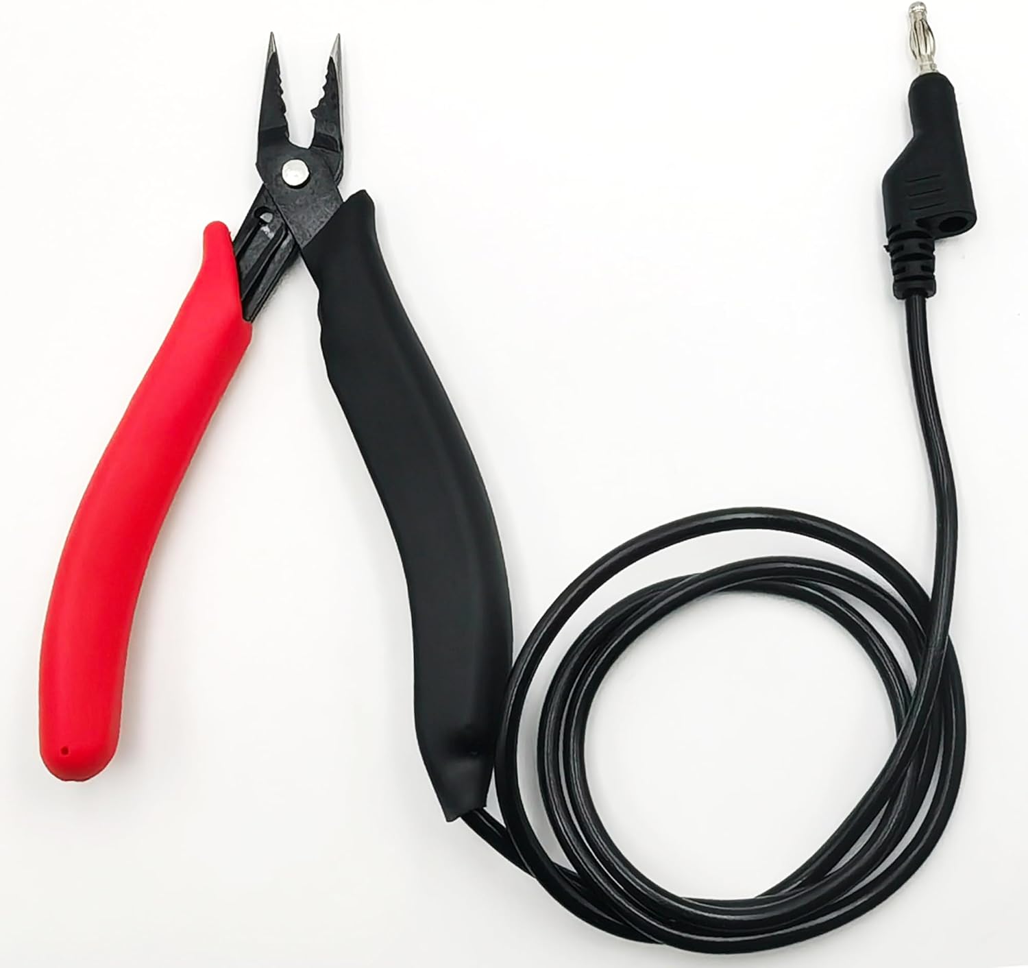 Grounded Pliers for Permanent Jewelry – Precision Fine Chain Welding Tool with 3ft Cable & Banana Connector