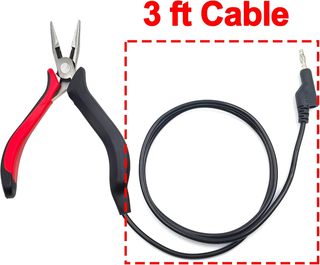 Grounding Plier for Permanent Jewelry Welding – 3ft Banana Connector Cable | Precision Fine Chain Welder Accessory