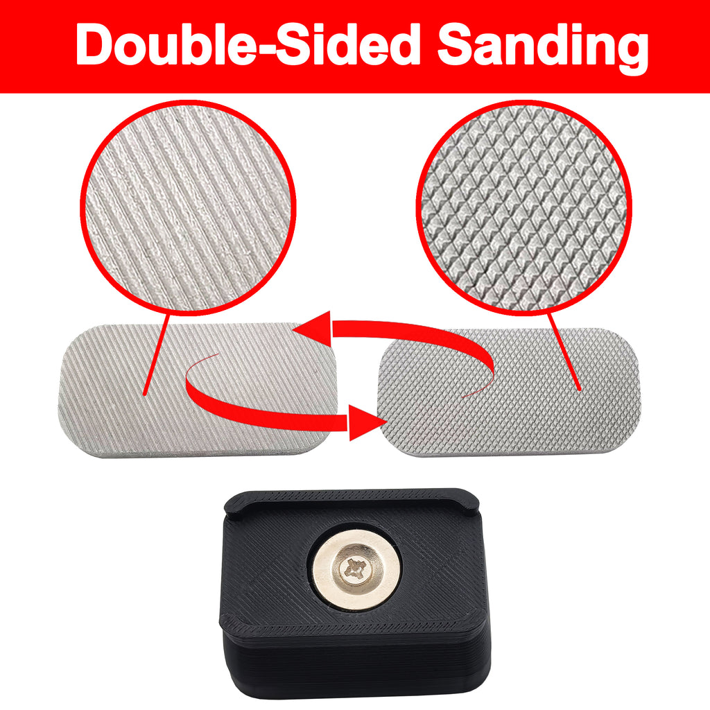 2-in-1 Denibbing File Tool with Cleaning Sponge | High-Carbon Steel HRC 60+ | Paint Correction for Cars, Art & Wall Repair