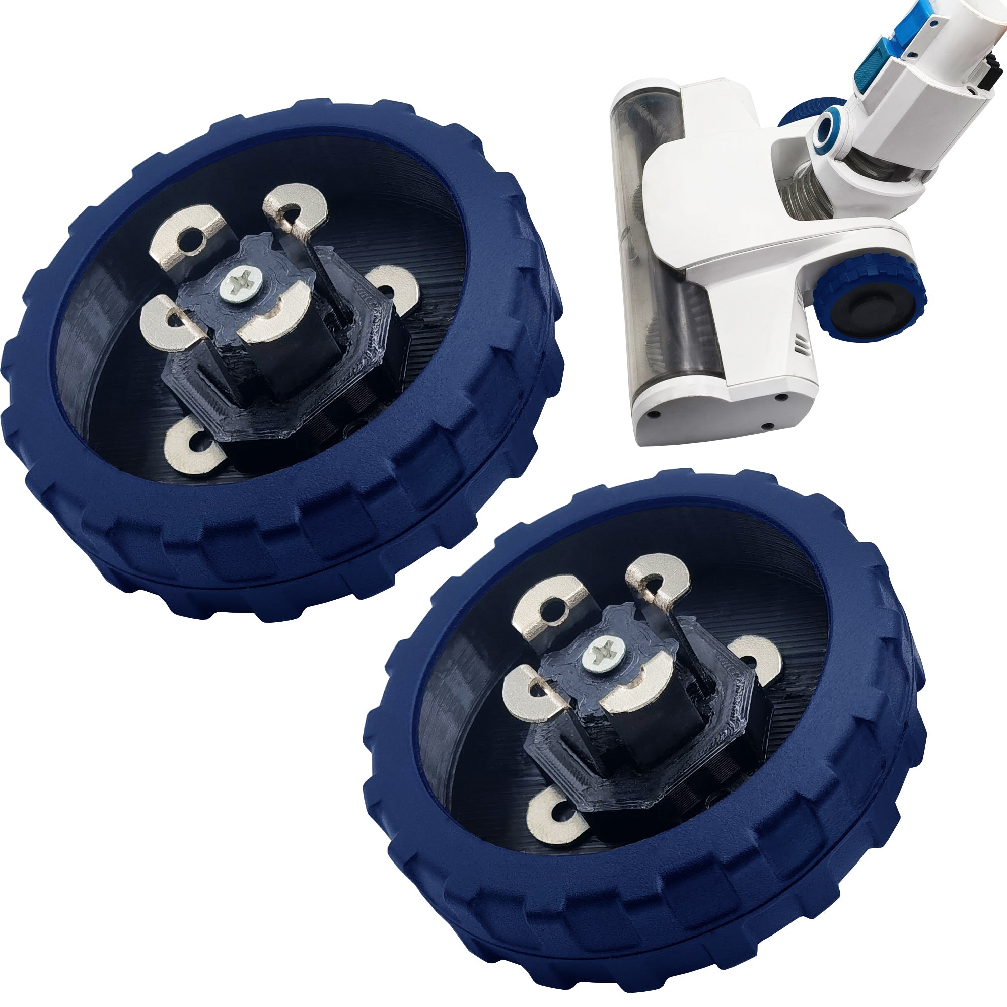 Replacement Wheels for Hart 20V Stick Vacuum – 2-Pack Upgraded Wheels | Fits HPSV50B, HPSV50, HPSV01B | Stainless Steel Buckle & Non-Slip Silicone