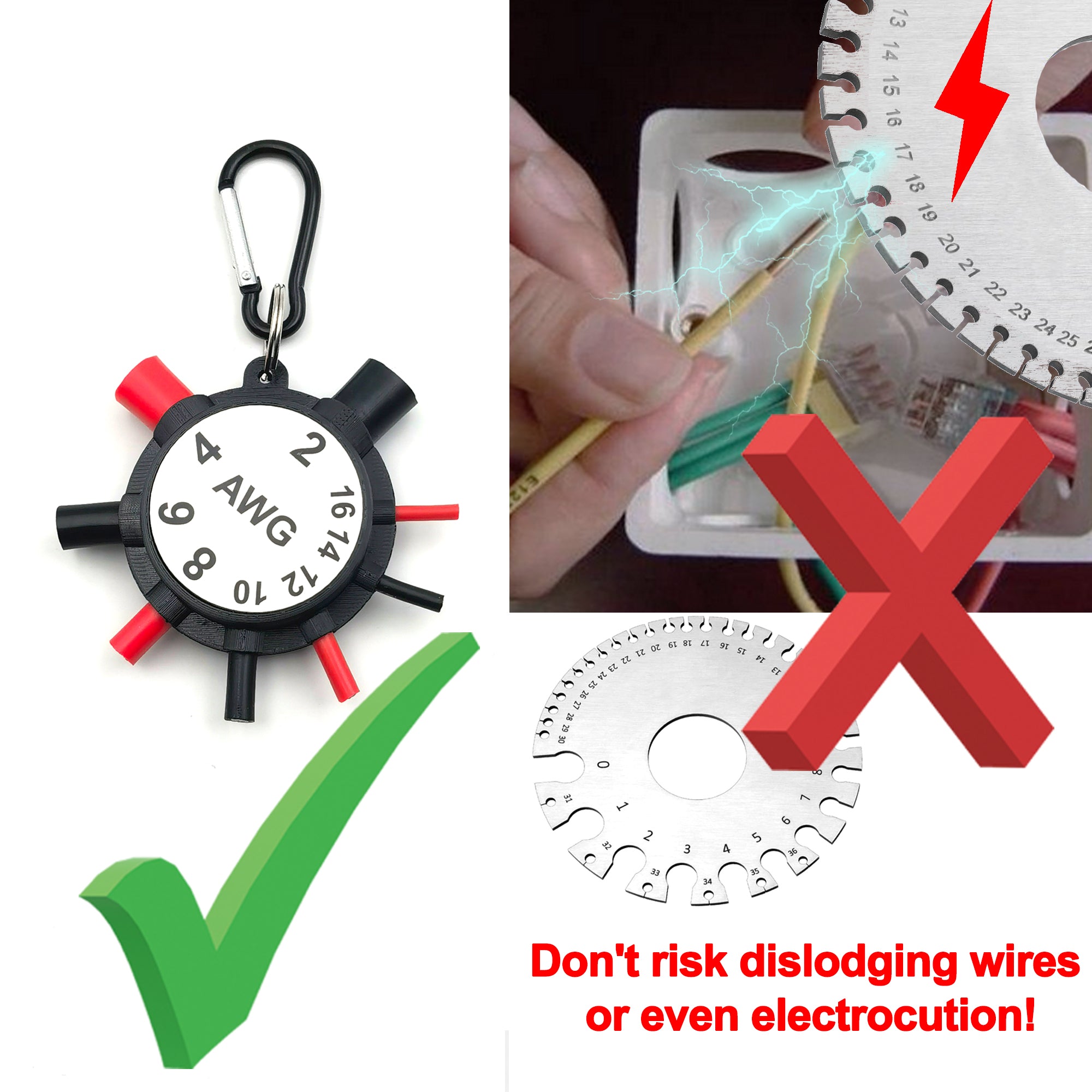 Wire Gauge Sample Pack – 8 AWG Sizes (2, 4, 6, 8, 10, 12, 14, 16) | THHN Copper Wire Set for Home Inspectors & Electricians