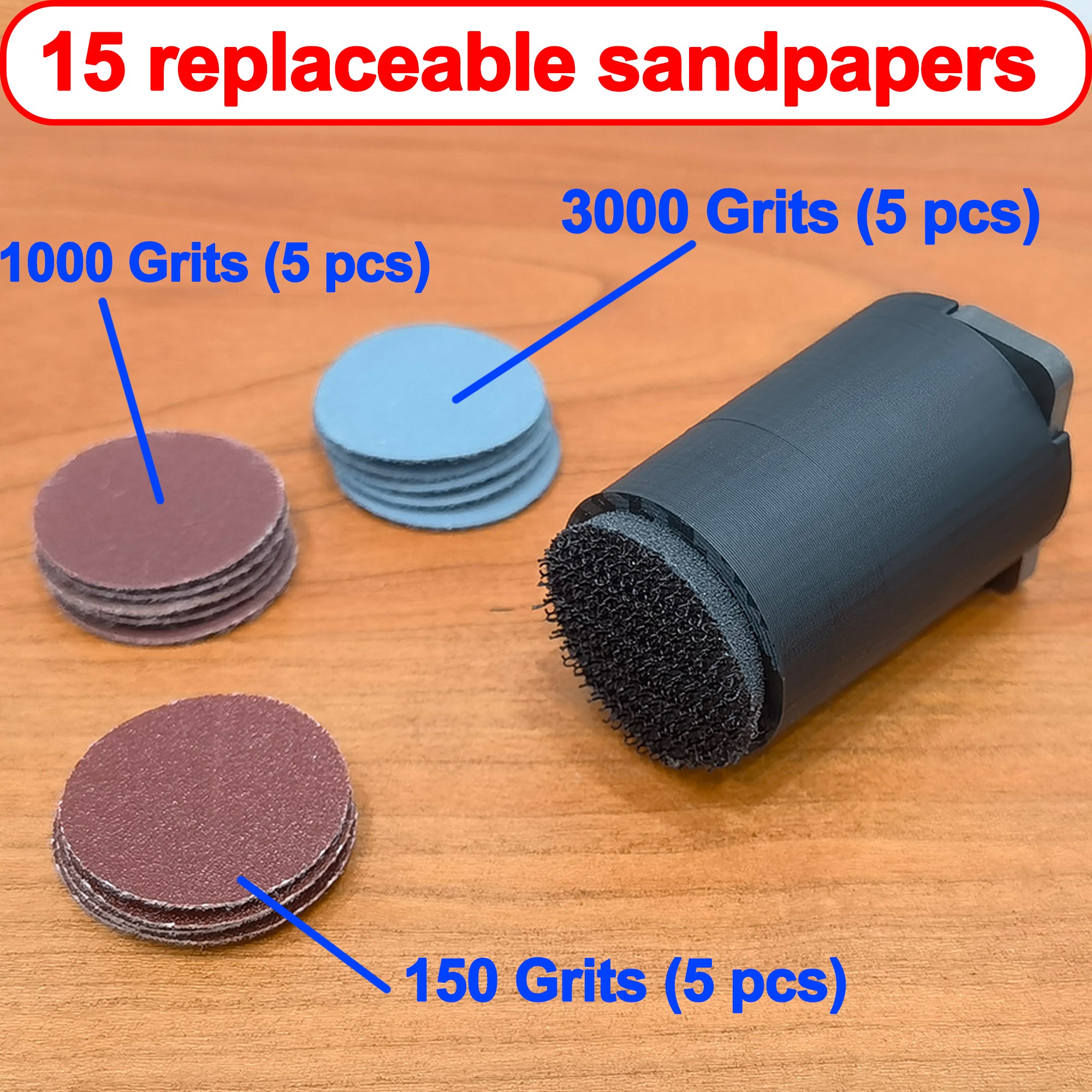 2-in-1 Tungsten Carbide Denibbing Tool & Paint Scraper | 15 Sandpaper Sheets & Storage Box | Auto Body Paint Correction for Car Detailing & Woodworking