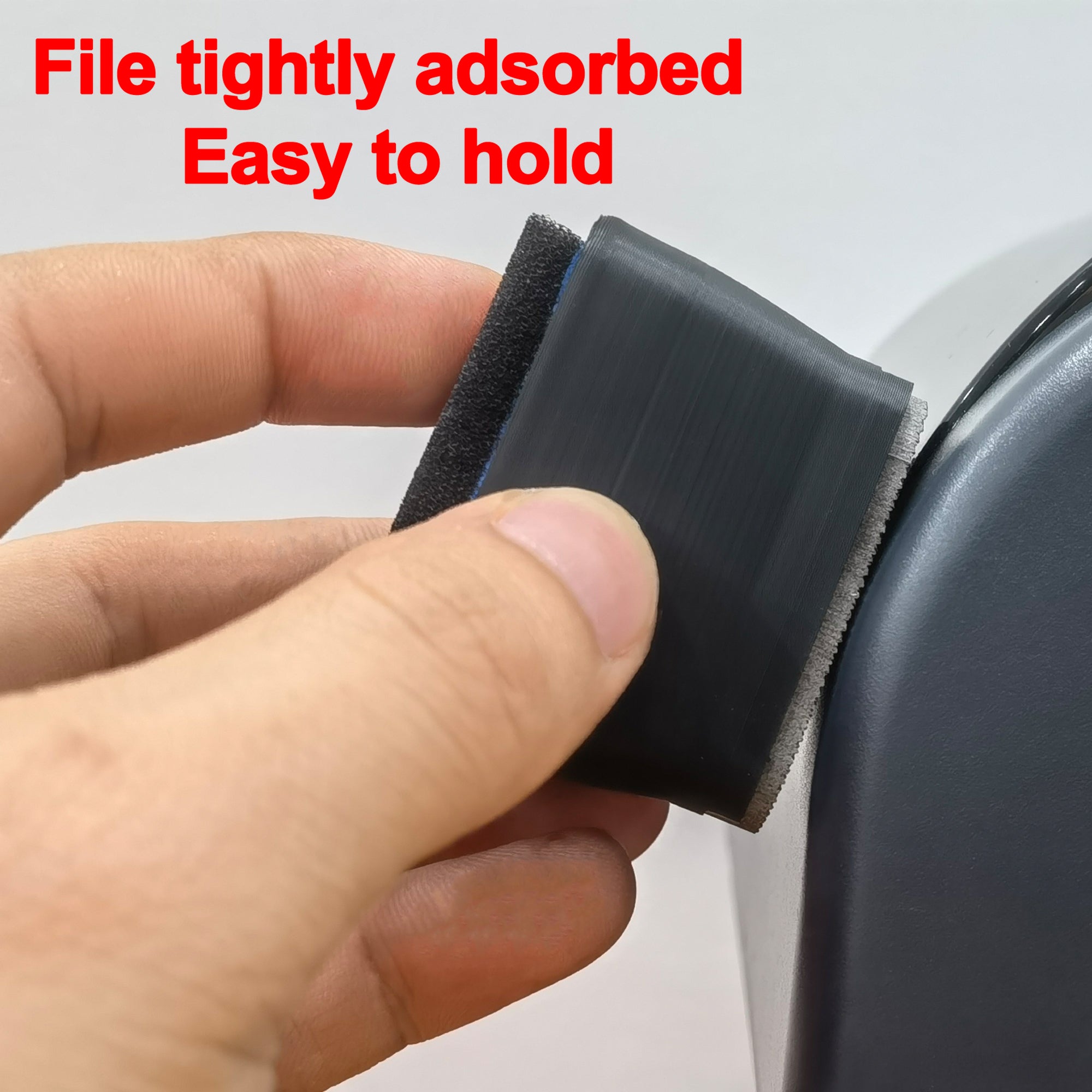 2-in-1 Denibbing File Tool with Cleaning Sponge | High-Carbon Steel HRC 60+ | Paint Correction for Cars, Art & Wall Repair