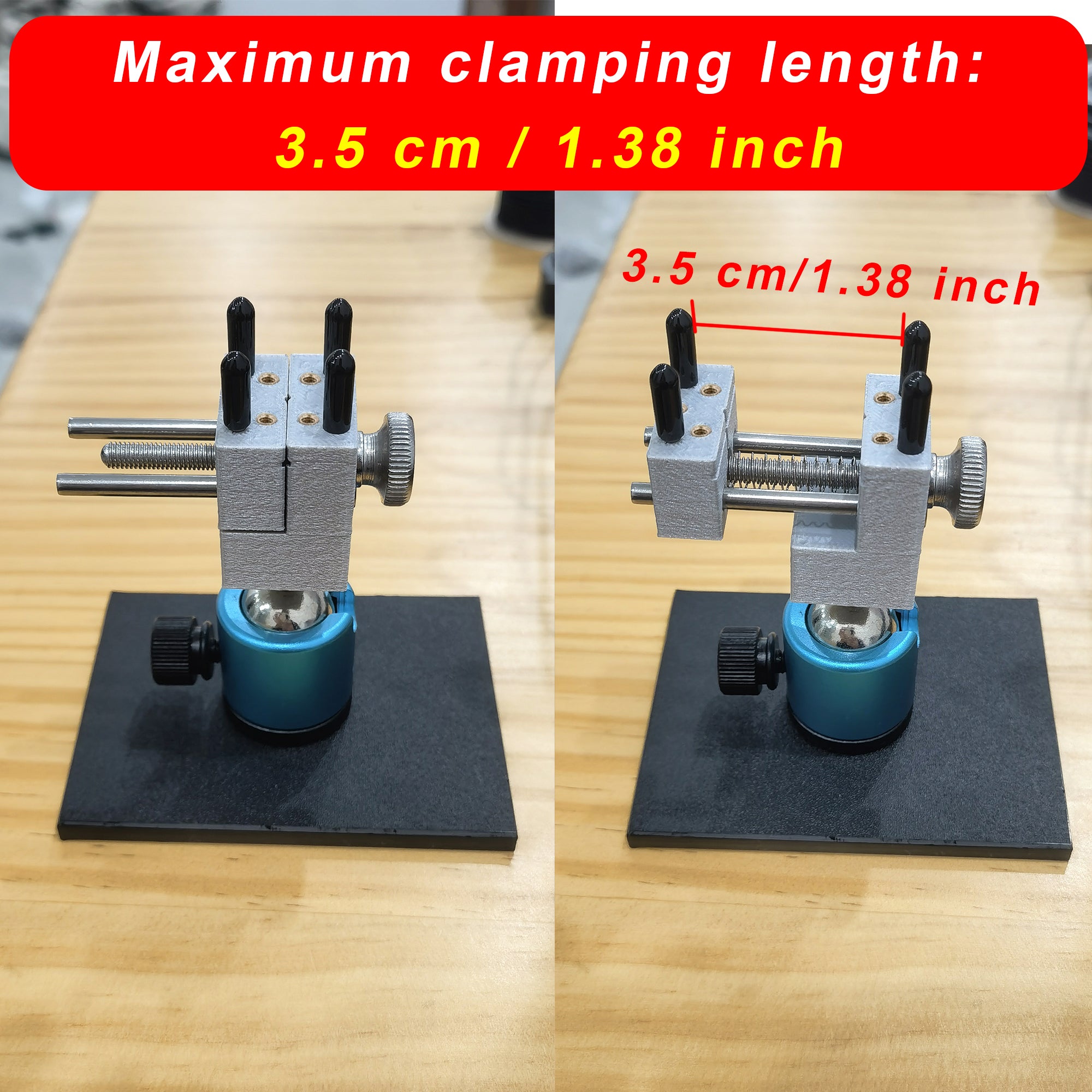 Mini Tabletop Vise with 360° Rotating Spherical Base | 4-Column Universal Bench Clamp for Irregular Shapes | Precision Tool for Gunpla, Jewelry Making & Model Building