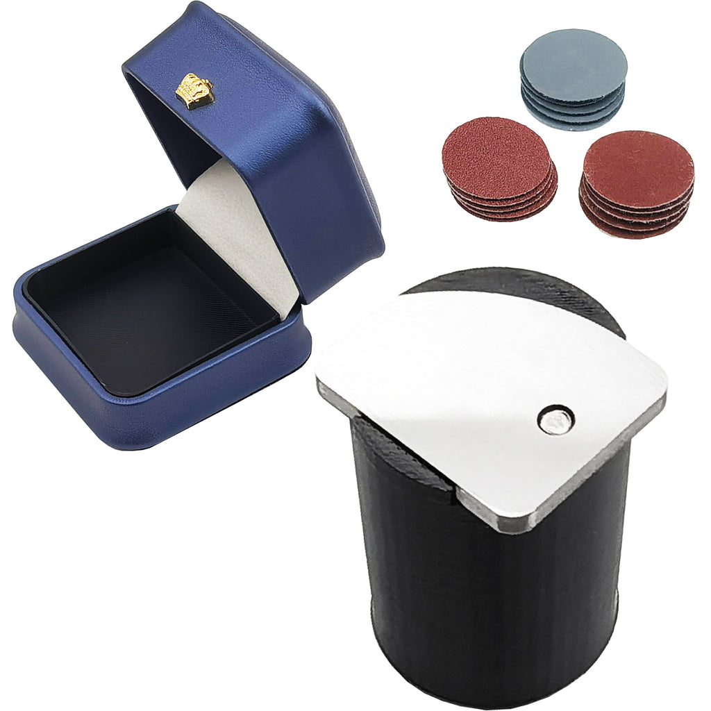 2-in-1 Tungsten Carbide Denibbing Tool & Paint Scraper | 15 Sandpaper Sheets & Storage Box | Auto Body Paint Correction for Car Detailing & Woodworking