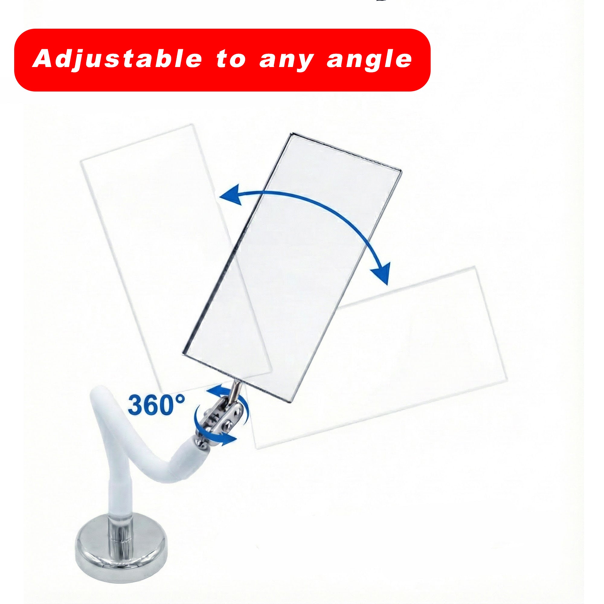 Magnetic Inspection Mirror with 360° Swivel Head & Heavy-Duty Magnetic Base | 3.5" x 2" Optical Glass | Hands-Free Tool for Mechanics, Welders & Automotive Repair