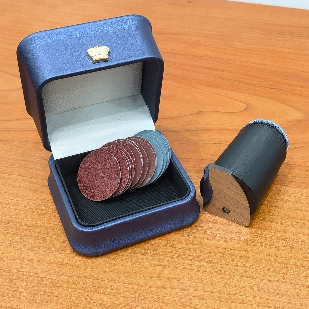 2-in-1 Tungsten Carbide Denibbing Tool & Paint Scraper | 15 Sandpaper Sheets & Storage Box | Auto Body Paint Correction for Car Detailing & Woodworking