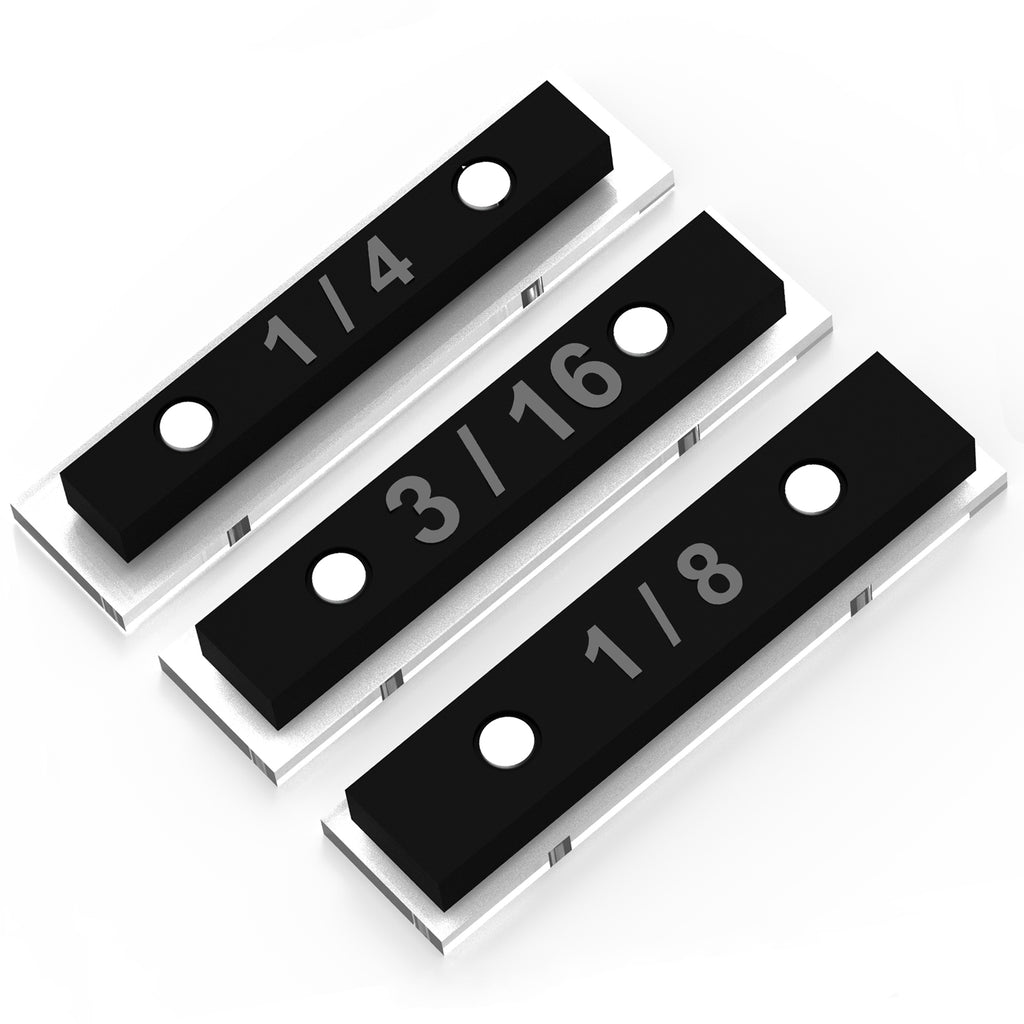 Trim Reveal Tool – 3-Pack (1/4", 1/8", 3/16") | Transparent Jamb Marking Gauge for Finish Carpentry & Woodworking