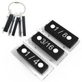 Trim Reveal Tool 3-Pack (1/4", 1/8", 3/16") with Portable Ring | Transparent Jamb Marking Gauge for Finish Carpentry & Woodworking