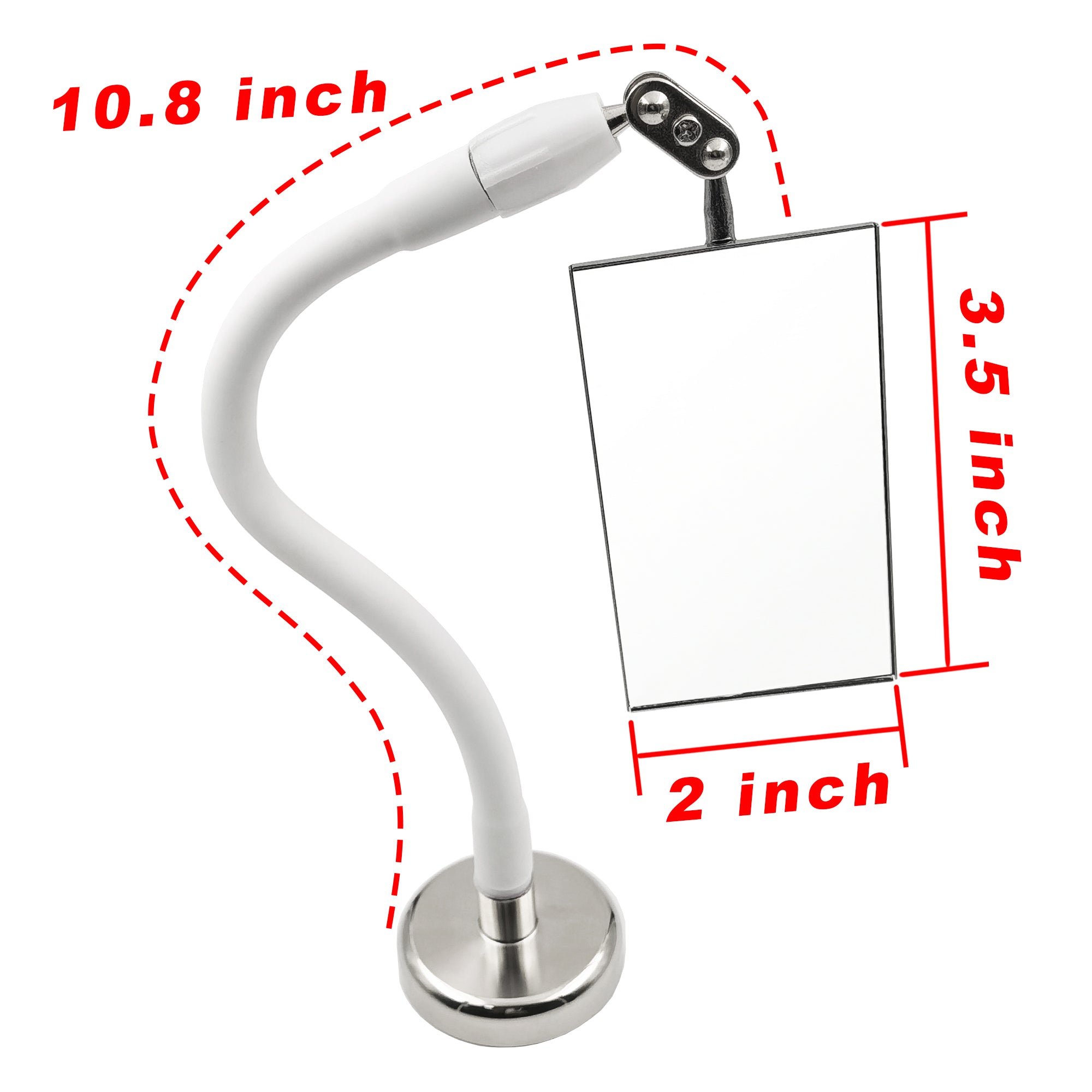 Magnetic Inspection Mirror with 360° Swivel Head & Heavy-Duty Magnetic Base | 3.5" x 2" Optical Glass | Hands-Free Tool for Mechanics, Welders & Automotive Repair